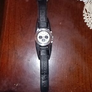 Fossil ch2856 with black leather strap